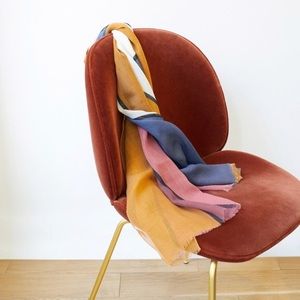 Sézane Cassie Scarf Ochre Multicolor/ NWT